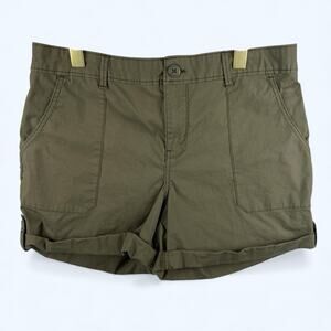 Social Standard by Sanctuary Army Green Roll Up Shorts size Large